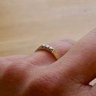 Image 7 of Gold ring with diamonds; 0.075 ct.