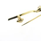 Image 5 of Narrow gold brooch with diamond | 0.05 ct.