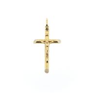 18-karat gold pendant of a cross with corpus | INRI