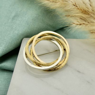 Tricolor gold fantasy brooch Image 2 of Tricolor gold fantasy brooch