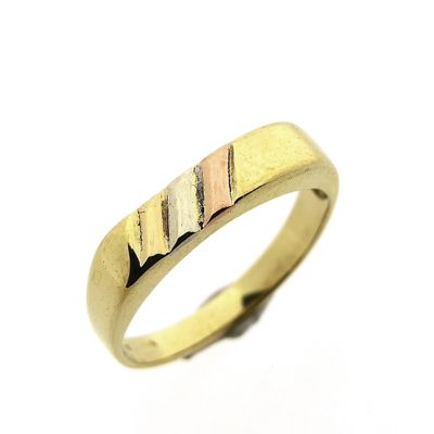 Image 1 of Tricolor gold pinky ring | Men