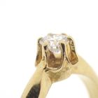 Image 3 of Gold solitaire ring with diamond; 0.17 ct.