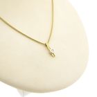 Image 4 of Two-tone gold minimalist pendant with diamond | 0.05 ct.