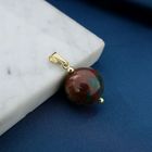 Image 2 of Gold pendant with moss agate