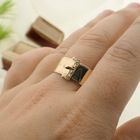 Image 4 of Gold belt ring with buckle and diamond | 0.02 ct.