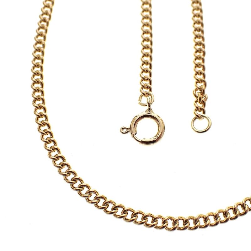 Image 5 of Gold gourmet link necklace | 41 cm