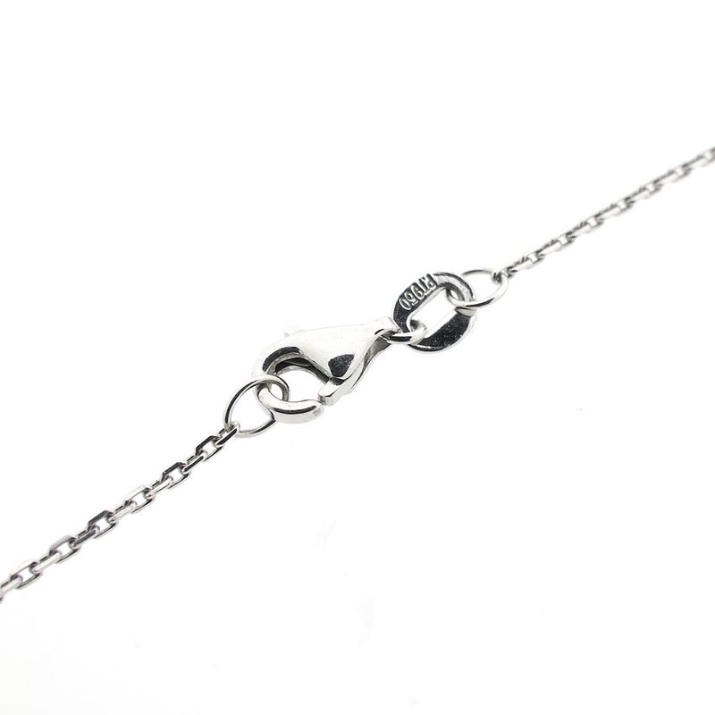 Image 4 of Platinum anchor link necklace with diamond star pendant