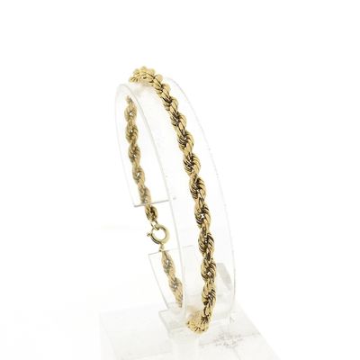 Image 1 of Gold twisted link bracelet | 19.5 cm