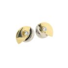 Image 7 of Bicolor gold earrings with zirconia