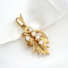 Image 4 of 20 carat gold pendant with diamonds | 0.30 ct.