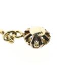 Image 9 of Bicolor Gold Earrings with Floral Pendant and Diamonds