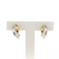 9 Krt. bicolor stud earrings