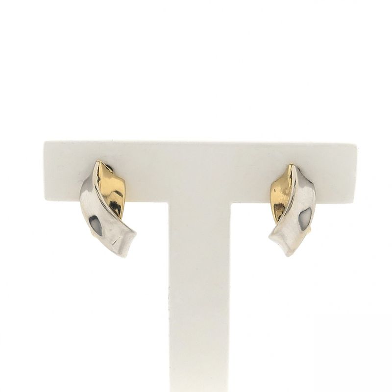 Image 1 of 9 Krt. bicolor stud earrings