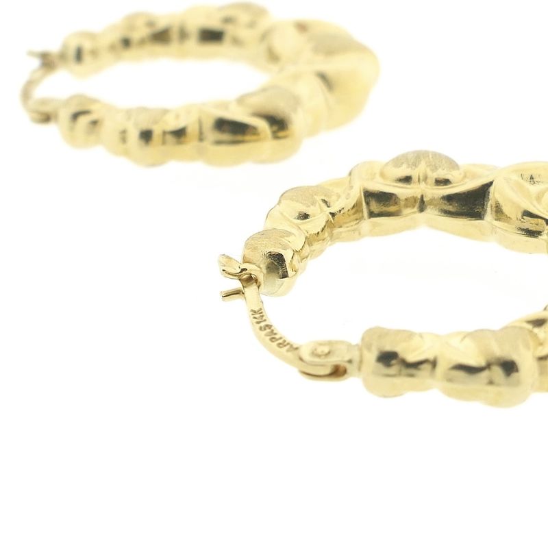 Image 9 of Arpas gold earrings with hearts; Ø 25.0 mm