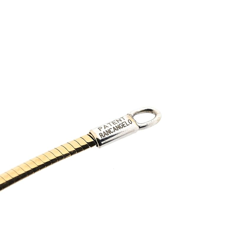 Image 7 of Bicolor Gold Omega Link Necklace with Pendant; Dancangelo