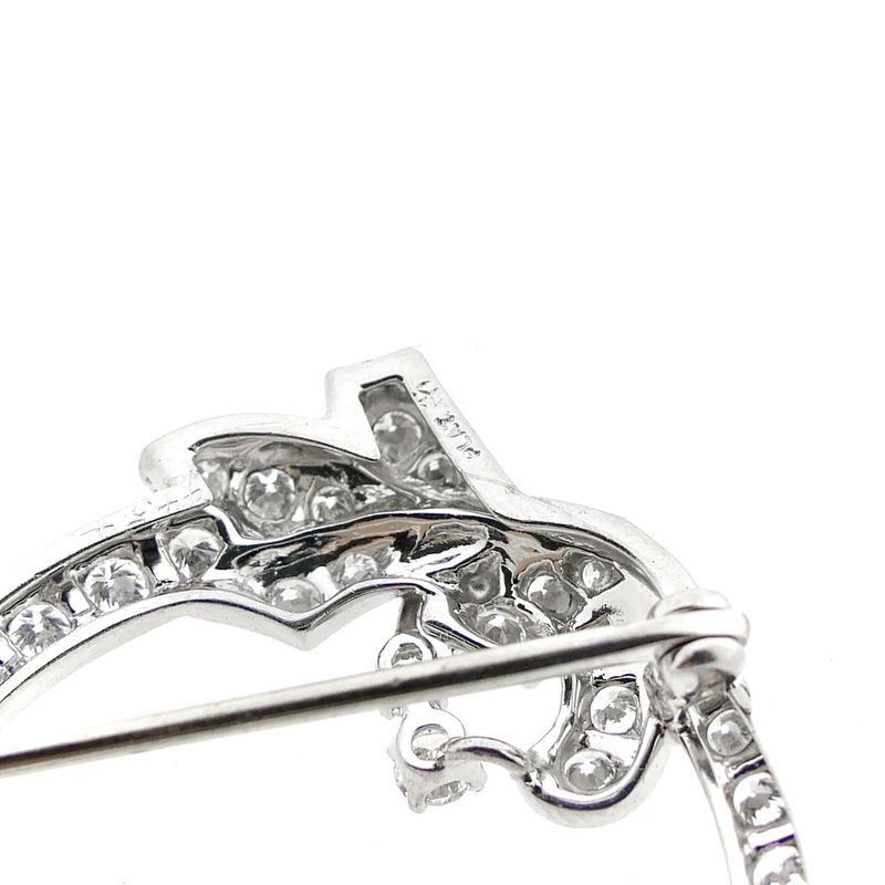 Image 10 of Platinum brooch with diamonds | Approx. 1.47 ct.