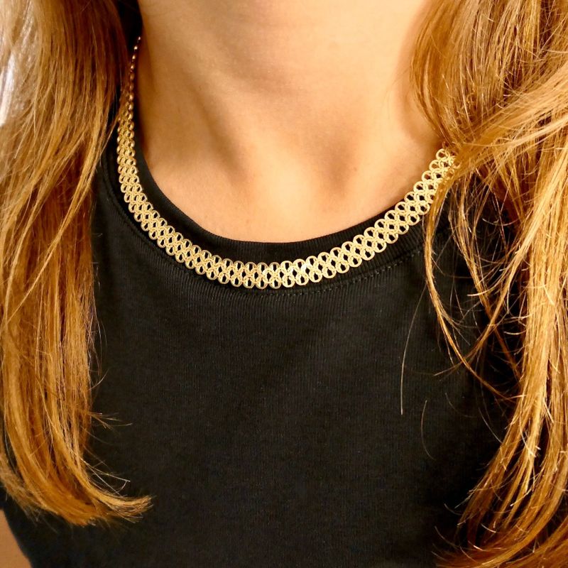 Image 9 of Gold Fantasy Link Necklace; 14 Karat; 43.5 cm