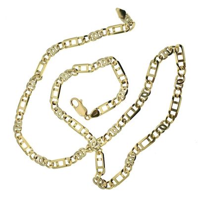 Image 2 of Two-tone gold link chain | 61 cm
