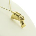 Image 9 of 18 carat gold pendant of Queen Nefertiti with ruby