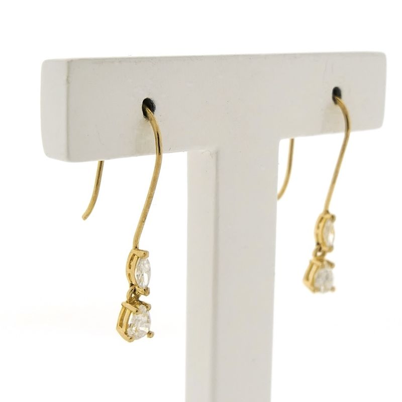Image 6 of Vintage gold earrings with zirconia