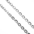 Image 3 of Silver long anchor link necklace | 70 cm