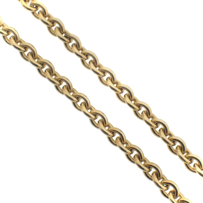 Image 3 of Two-tone gold necklace with topaz and diamond; 0.06 ct.