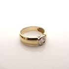 Image 3 of Gold solitaire ring with diamond 0.17 ct.