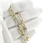 Image 6 of Two-tone gold Figaro link bracelet