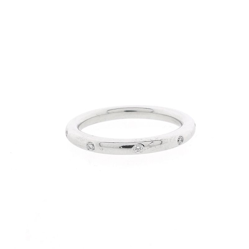 Image 4 of Bron Jewelry white gold 'Stax' sliding ring with 0.10 ct diamond.
