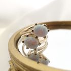 Image 8 of Gold ring with white opal | Toi et moi
