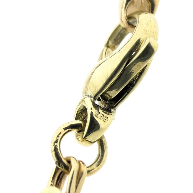 Image 5 of Two-tone gold king's link bracelet with wheels | 20.5 cm