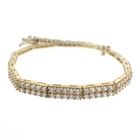 Image 1 of Gold tennis bracelet with zirconia | 18 cm