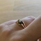 Image 7 of Gold solitaire ring with diamond 0.07 ct.