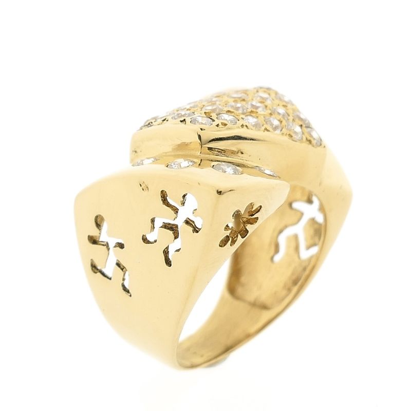 Image 5 of Gold ring with zirconia