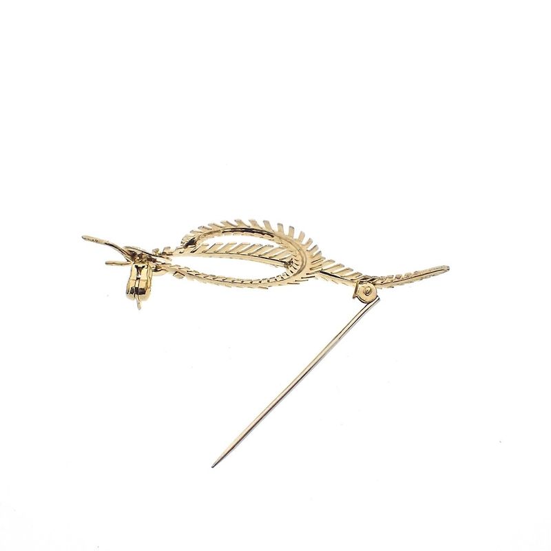 Image 7 of Vintage gold brooch; Insect