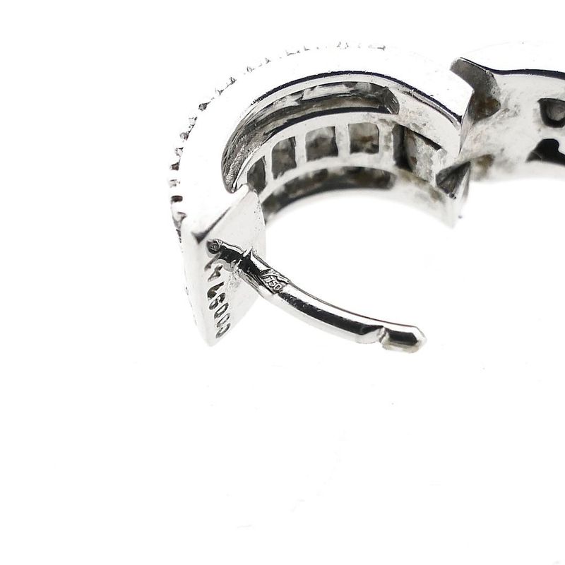 Image 9 of White Gold Tirisi Earrings with Diamonds; approx. 0.76 ct.