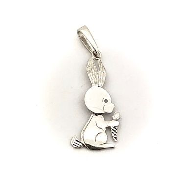 Silver pendant of a Hare with Carrot Image 1 of Silver pendant of a Hare with Carrot