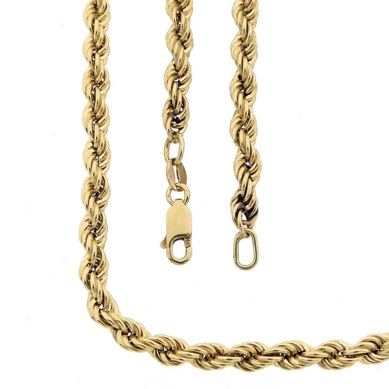 Image 1 of Gold twisted link chain | 41.5 cm
