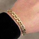 Image 8 of Solid gold gourmet link bracelet