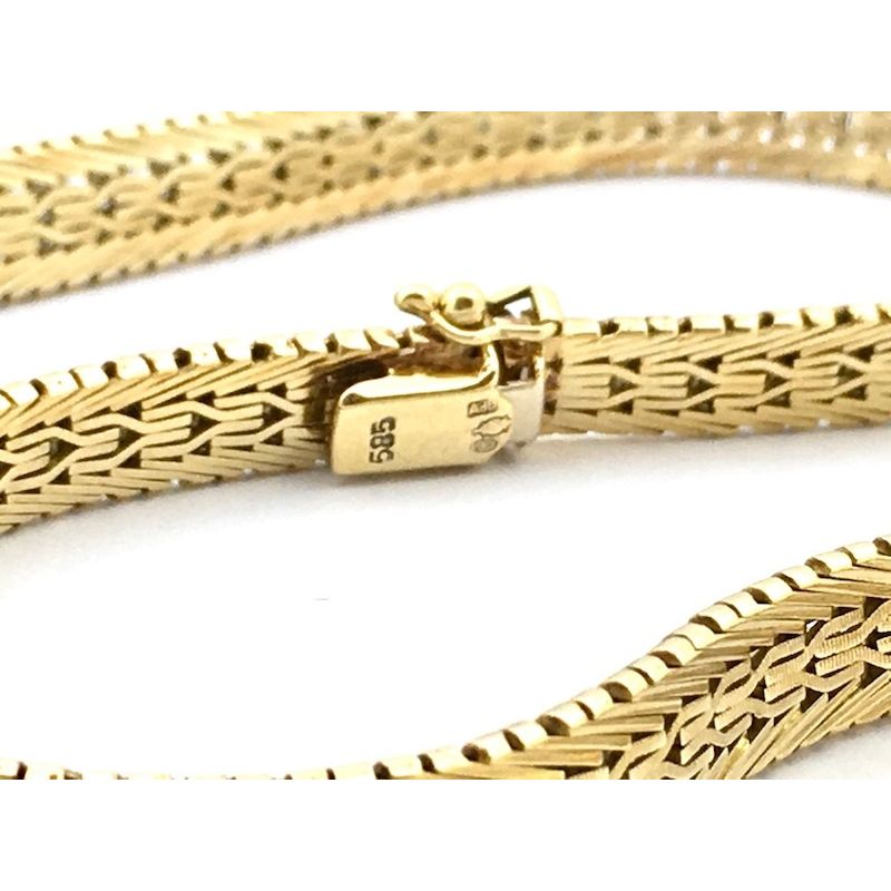 Image 4 of Gold chain; French gourmet link | 44 cm