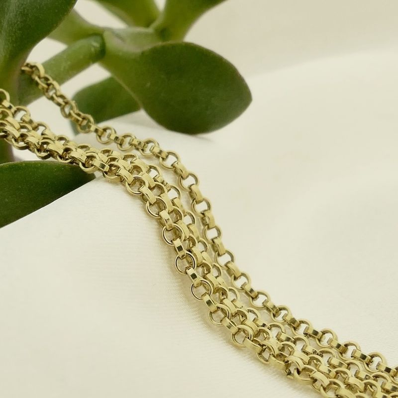 Image 2 of Gold jasseron link chain | 60.5 cm