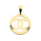 Image 1 of Gold Chanel pendant with zirconia
