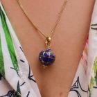 Image 4 of 18 carat gold globe pendant with enamel