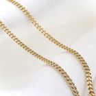 Image 2 of Gold thin gourmet link necklace | 46 cm