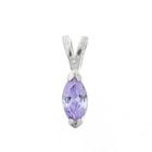 Image 1 of Silver pendant with purple zirconia