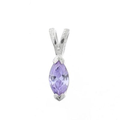 Image 1 of Silver pendant with purple zirconia