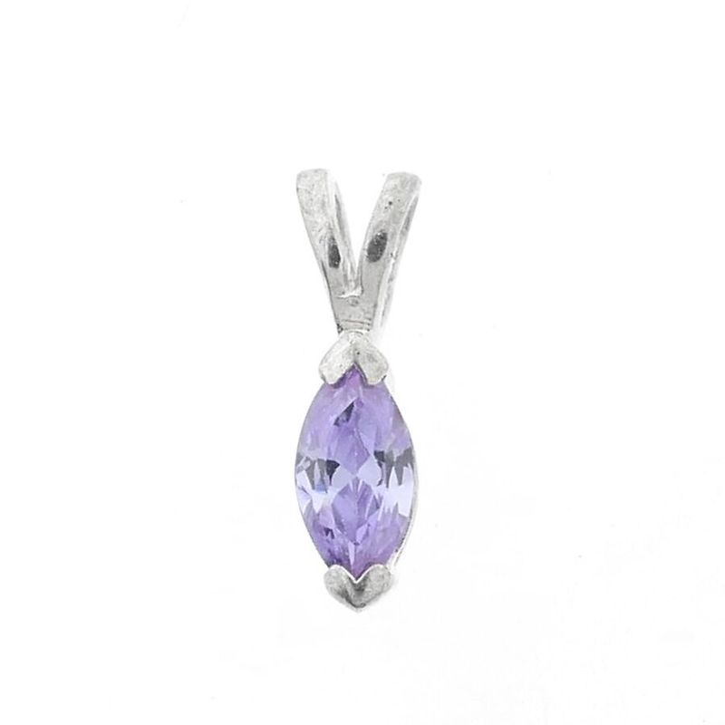 Image 1 of Silver pendant with purple zirconia