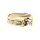 Image 7 of Two-tone gold ring with diamond; 0.21 ct.