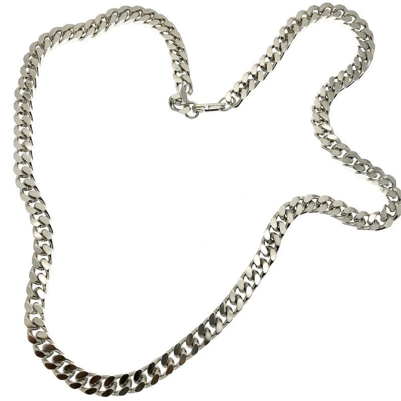 Image 4 of Silver gourmet link chain | 62 cm