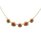 Image 3 of Vintage gold necklace with red coral | 43 cm